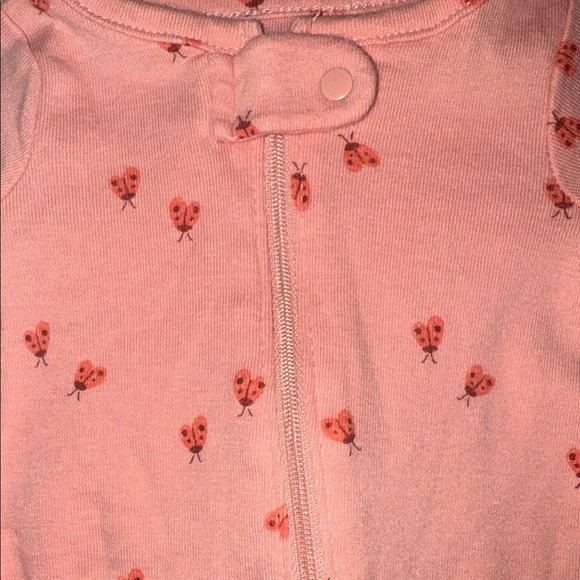 Carters: Charming Pink Lady Bug  Kids Footie - Picture 3 of 6